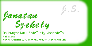 jonatan szekely business card